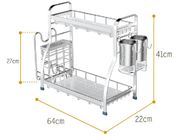 Standing Stainless Steel Spice Rack , Easy Clean Assemble Steel Spice Rack