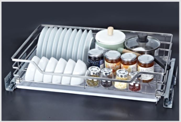 Modern Style Kitchen Pull Out Basket With 3-Dimensional Adjustable Front Connection
