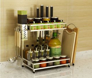 2-Tier Cupboard Storage Racks / Spice Jars Bottle Steel Rack For Kitchen