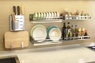 Wall Mounted Counter Kitchen Storage Racks With Drain Board Dish Drainer