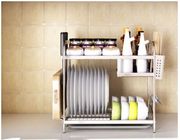 Large Storage Space Wall Spice Rack , Metal Spice Rack With Cutting Board Holder
