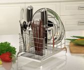 Triangle Side Design Pot And Lid Rack , No Falling - Over Cutting Board Holder