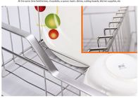 Rust Proof Kitchen Wire Baskets Durable Stainless Steel Materials With Chopstick Holder