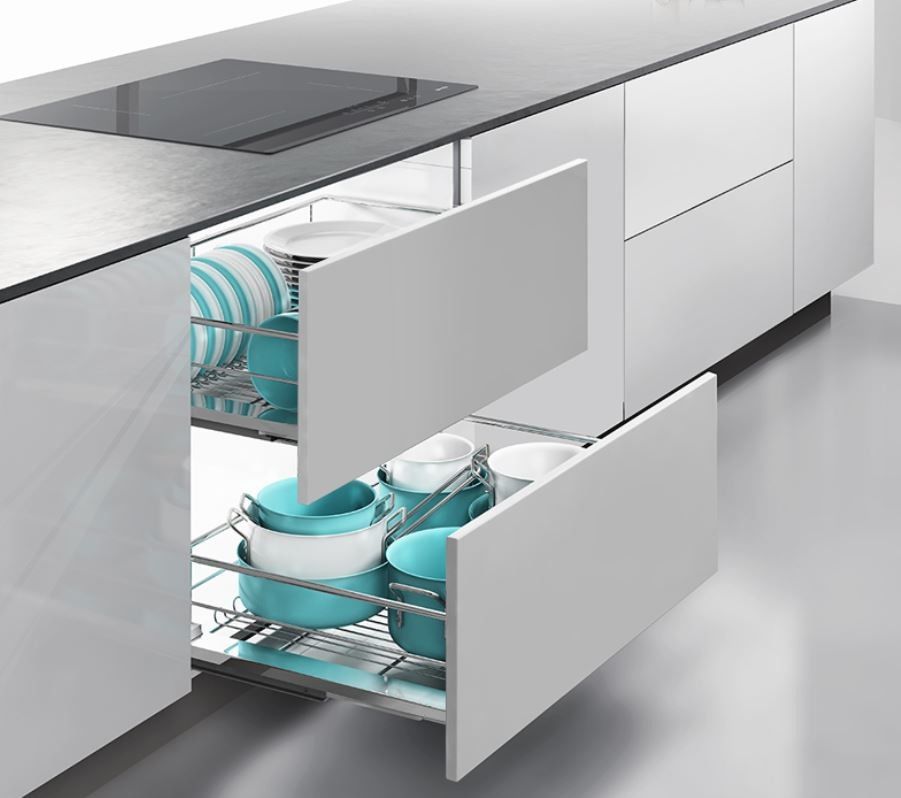 Moving Smoothly Kitchen Pull Out Basket Universal Open For Corner Cabinet